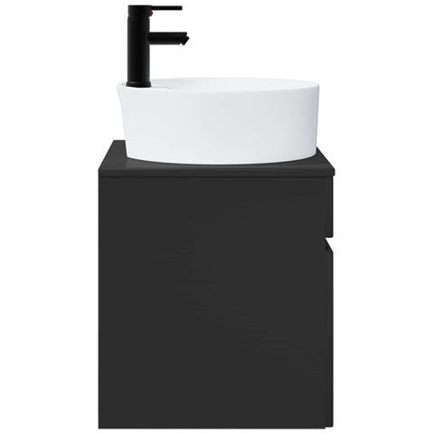 Mobile lavabo da parete Nero 49 x 44,5 x 65 cm - Foto 2