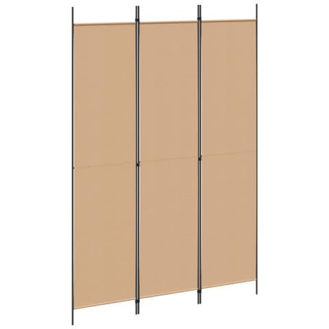 Paravento a 3 pannelli Beige 150 x 220 cm Tessuto - Foto 1