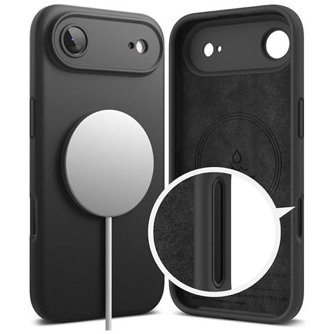 Custodia Per Iphone 17 Air Nera In Silicone Magsafe Ringke - Foto 2