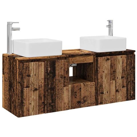 Set di Armadi da Bagno 3 pz Legno antico 53 x 35 x 63 cm - Foto 1