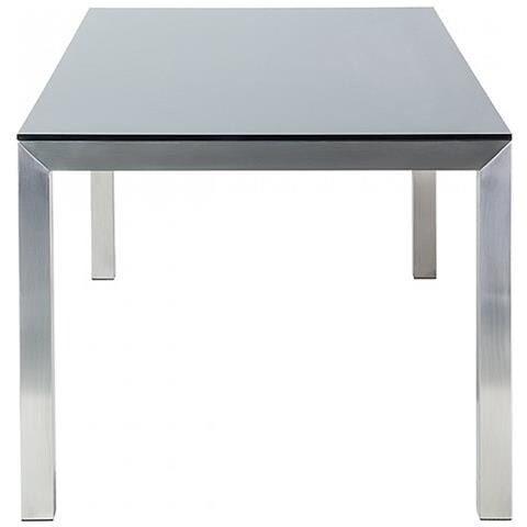 Tavolo Da Giardino - Tavolo Da Esterno - Nero - Piano In Vetro - 180 Cm - Grosseto - Foto 13