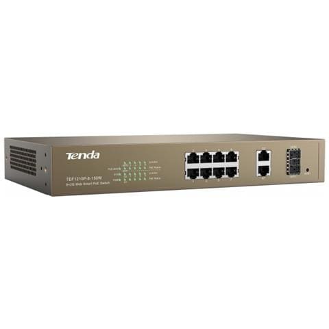 Switch Serie TEF12 con 8 Porte Gigabit Ethernet 10/100 / 2 Gigabit Web Smart PoE - Foto 1