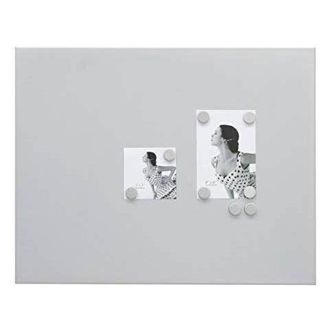 S58mn3 40 X 50 Lavagna Magnetica Grigio Argento Metallo, Argento, metallo- - Foto 1
