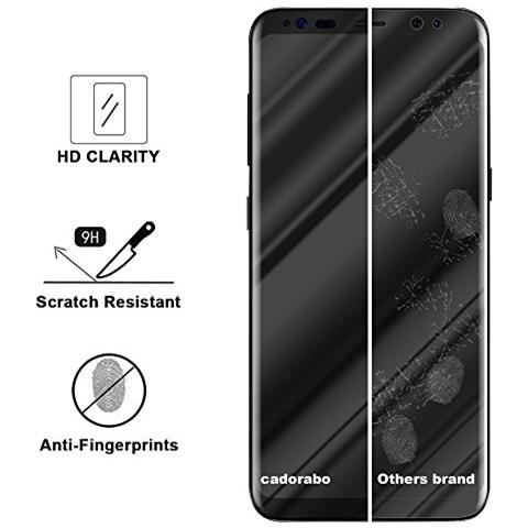 Cadorabo Pellicola Armatura A Schermo Intero Compatibile Con Samsung Galaxy S8 Plus In Trasparente Con Nero - Vetro Temperato (tempered) Di Protezione Del Display In Durezza 9h Con 3d Touch - Foto 2