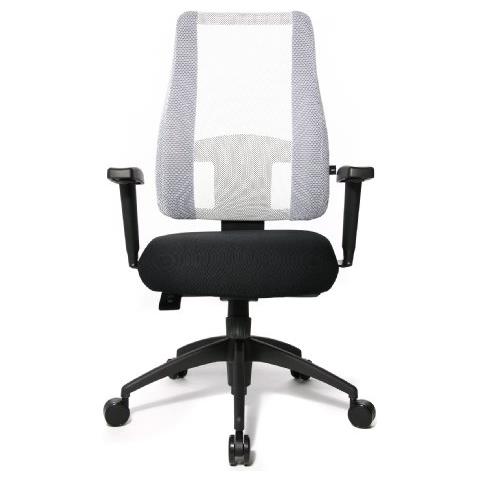 Topstar Lt20btw503 Lady Sitness Deluxe Sedia Girevole, Nero - Bianco - Foto 1