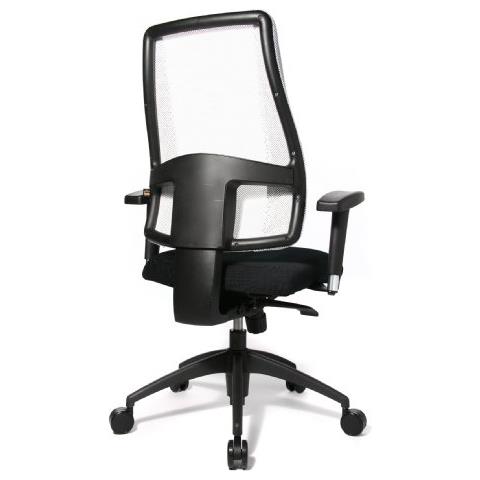 Topstar Lt20btw503 Lady Sitness Deluxe Sedia Girevole, Nero - Bianco - Foto 2