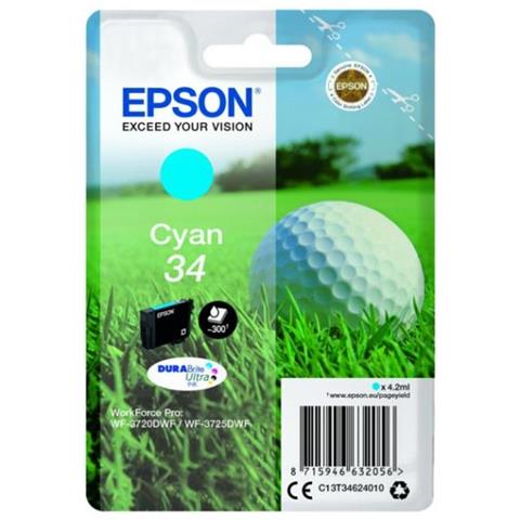 Originale T3463 Magenta Per Epson Workforce Pro Wf3720dwf, Wf3725dwf C13t34634010 Capacita' 4,2ml - Foto 1