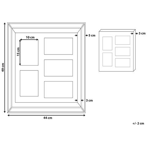 Cornice A Specchio Per 5 Foto Color Argento Makeni - Foto 11
