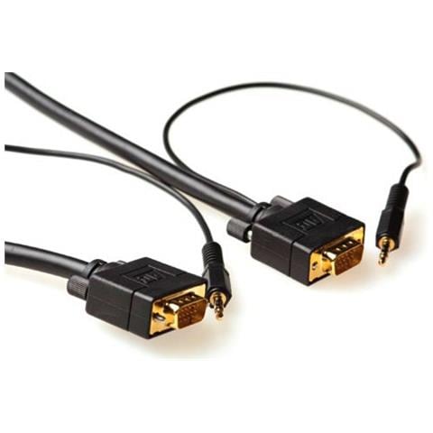 2m VGA + 3.5mm 2m VGA (D-Sub) + 3.5 mm (1/8") VGA (D-Sub) + 3.5 mm (1/8") Nero cavo HDMI - Foto 1