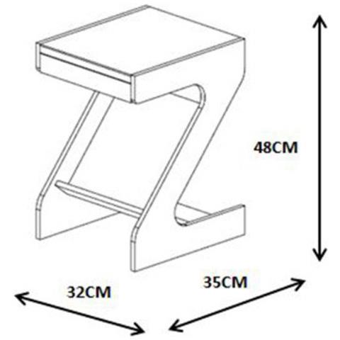 Tavolini Blairit, Bianco, Nero - Foto 2