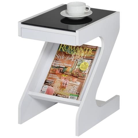 Tavolini Blairit, Bianco, Nero - Foto 1