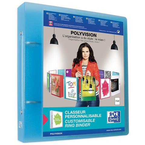 100210036 raccoglitore ad anelli Translucent, Blu, Rosso - Foto 5