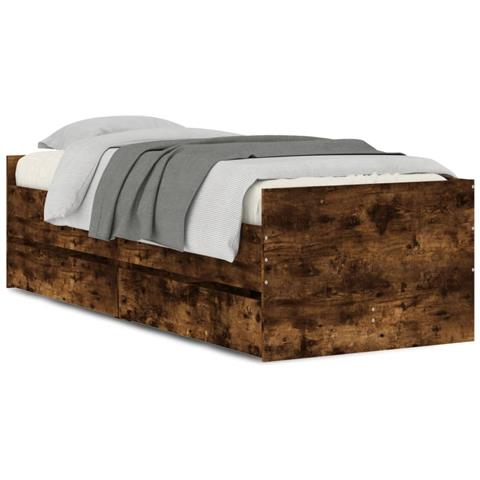 Giroletto Con Cassetti Rovere Fumo 100x200 Cm - Foto 2