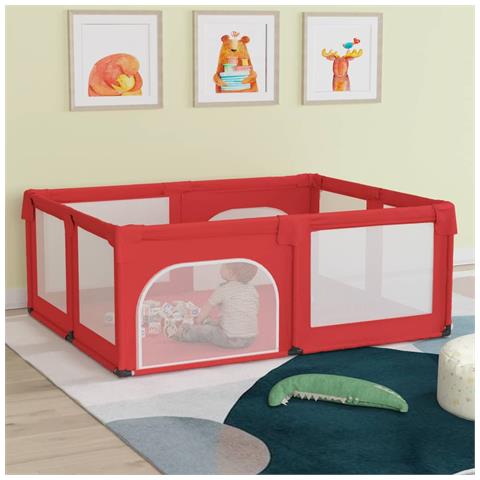 Box Per Bambini Con 2 Porte Rosso In Tessuto Oxford - Foto 1