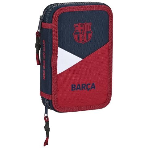 Astuccio Doppio F.c. Barcelona Azzurro Rosso Granato (12.5 X 19.5 X 4 Cm) (28 Pcs) - Foto 1
