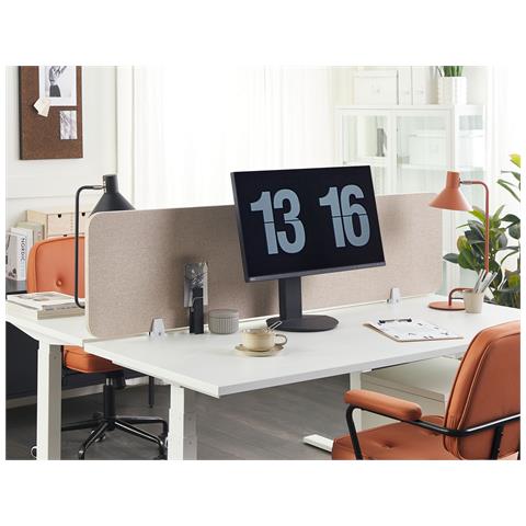 Pannello Divisorio Per Scrivania Beige 160 X 40 Cm Wally - Foto 1