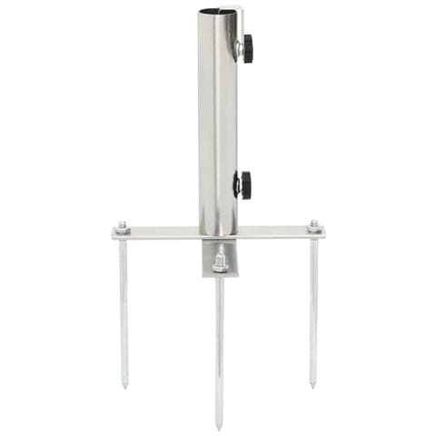 Base per Ombrellone con Picchetti per Ø32-38 Argento in Acciaio - Foto 3