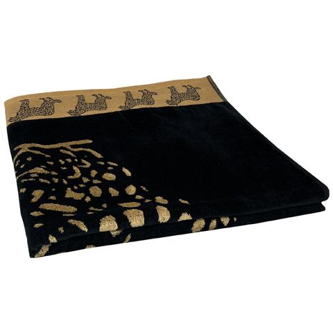 Telo Mare Jacquard Spugna Asciugamano Spiaggia Disegno Pantera Telo Mare Nero - Foto 5