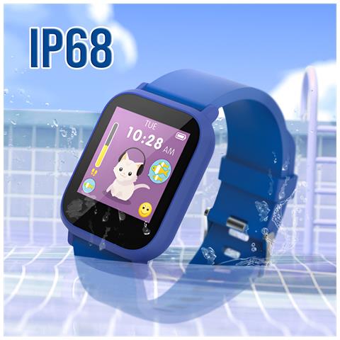 Smartwatch E Bambini Monitoraggio Salute E Controllo Musica Bluetooth, Blu - Foto 2