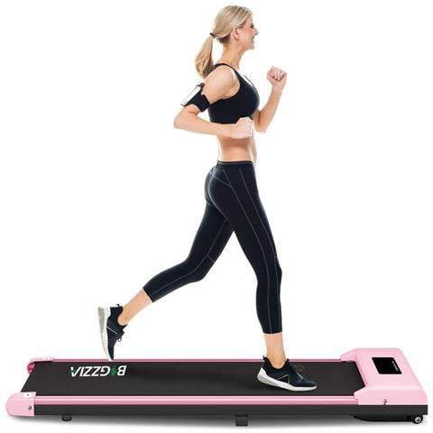 Tapis Roulant Elettrico Pieghevole,walking Pad 10 Km/h,tappeto Corsa Extra Large 42cm,con Telecomando E Display Lcd,telaio Rinforzato And 220lb Max Weight For Home Office Exercise - Rosa - Foto 1