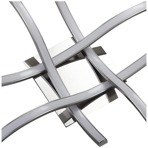 Lampadario Plafoniera 15W Luce Bianco Caldo 3000K 1200lm Design Moderno Metallo - Foto 7