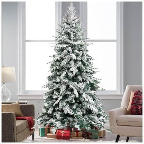 Albero Di Natale Innevato Artide 210 Cm Folto Foltissimo Realistico 948 Punte - Foto 1
