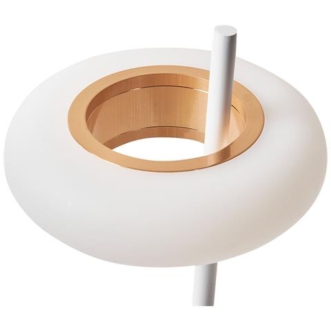 Lampada Da Tavolo Senza Fili A Led Alviela Con Dimmer Metallo Bianco - Foto 2