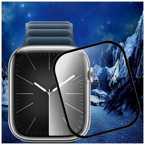Pellicola Protettiva In Vetro Temperato Per Smartwatch (confezione Da 2) Apple Watch Serie 9 45mm - Foto 4