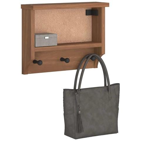 Appendiabiti Da Parete Sandnes 45x12x35 Cm In Legno Di Pino - Foto 1