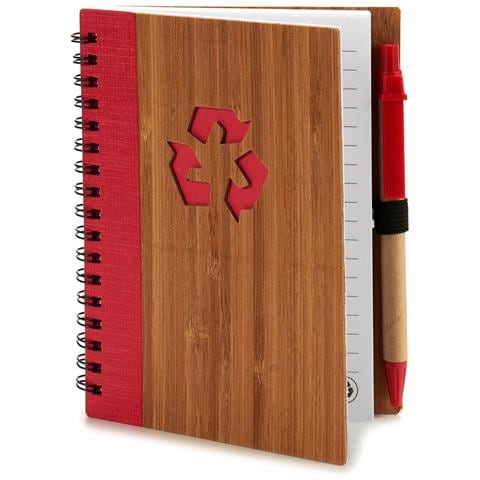 Pack 4 Quaderni In Bamboo Riciclato E Penna 16x12cm S4 - Foto 2
