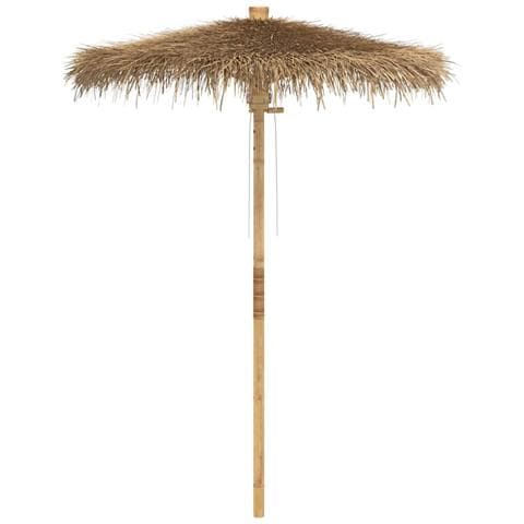 Ombrello Tiki Con Baldacchino A Foglia Di Banana 150 Cm Bambù - Foto 2