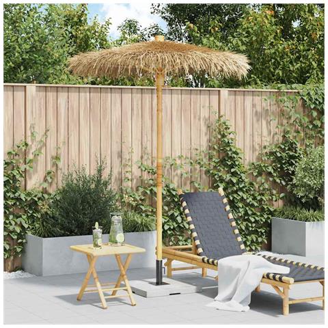 Ombrello Tiki Con Baldacchino A Foglia Di Banana 150 Cm Bambù - Foto 1