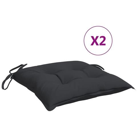 Cuscini Per Pallet 2 Pz Neri 50x50x7 Cm Tessuto Oxford - Foto 1