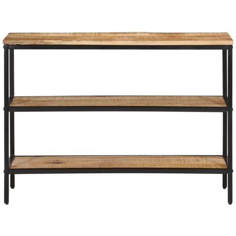 Tavolo Consolle 100x35x70 Cm In Legno Massello Di Mango Grezzo - Foto 1