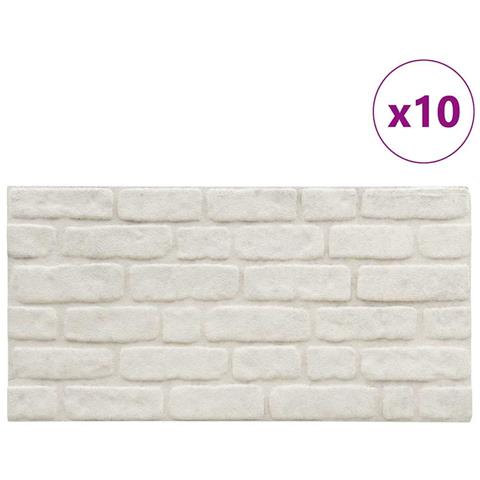 Lusso Casadino -  Pannelli Murali 3d Con Design A Mattoni Bianco 10 Pz Eps - Foto 2