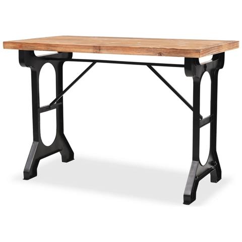 Tavolo Da Pranzo Con Piano In Massello Di Abete 122x65x82 Cm - Foto 1