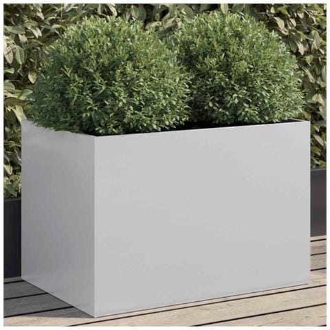 Fioriera Argento 62x40x39 Cm In Acciaio Zincato - Foto 8