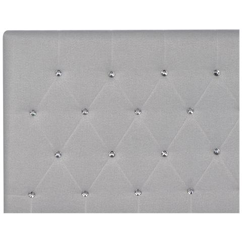 Letto Contenitore Tessuto Amiens 180 X 200 Cm Grigio Chiaro - Foto 8