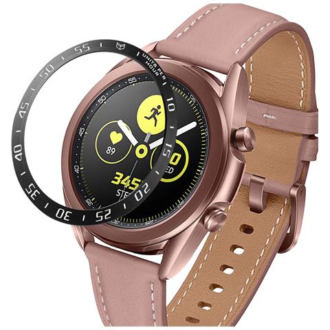 Anello Della Lunetta Nero E Bianco Per Galaxy Watch 3 Da 41 Mm - Acciaio Inossidabile - Foto 4