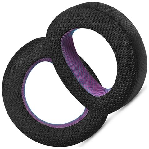 Cuscinetti Auricolari Di Ricambio Per Hd800 - Tessuto Intrecciato Nero E Viola - Foto 1