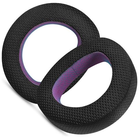 Cuscinetti Auricolari Di Ricambio Per Hd800 - Tessuto Intrecciato Nero E Viola - Foto 2