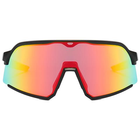 Eleganti Occhiali Da Sole Con Montatura Nera E Lenti Rosse Per Attività All'aperto Multicolor1 - Foto 2