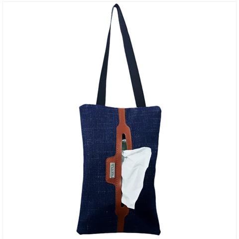 Elegante Porta Fazzoletti Da Auto In Denim - Comodo E Creativo - Foto 1