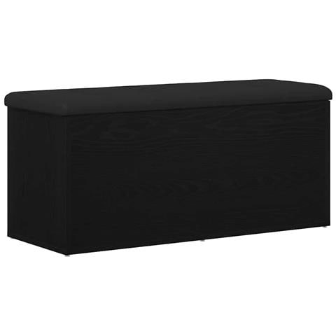 panchina da giardino Nero Rovere 100x40x45 cm Legno ingegnerizzato - Foto 1