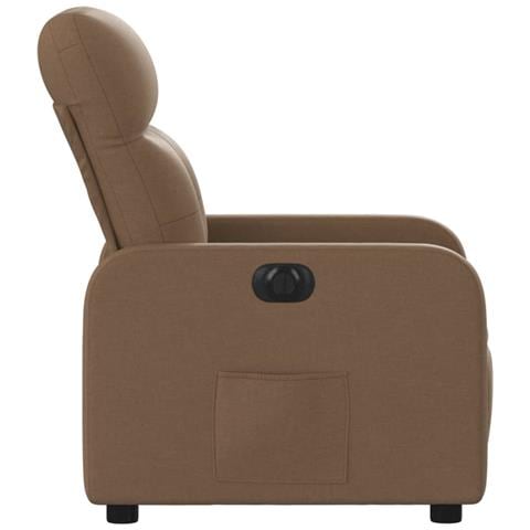 Poltrona Elettrica Reclinabile Marrone in Tessuto - Foto 9