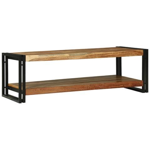 Tavolino da caffè 120x50x38 cm in legno massello di acacia - Foto 2