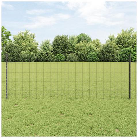 Recinzione Euro con 11 Poste U Grigio 0,8x25 m Acciaio - Foto 2