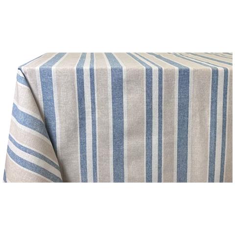 Tovaglia Per Salotto Cucina In Miros Misto Cotone Made In Italy Tela Rp 140x180 Blu - Foto 5