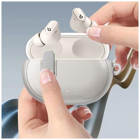 Custodia Protettiva In Tpu Compatibile Con Beats Studio Buds / Buds+ Con Blocco Galvanico Transparent White - Foto 2