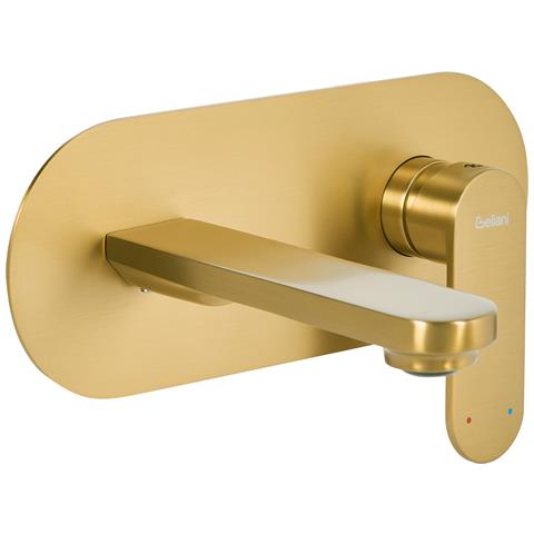 Rubinetto Miscelatore Da Parete Per Lavabo Chapala Ottone Oro - Foto 2